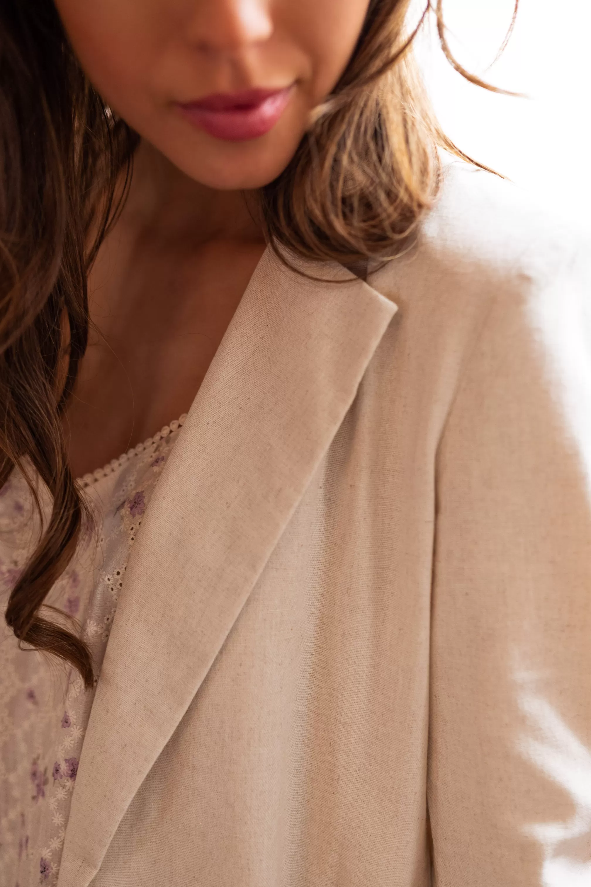 Blazer Océane Beige Linen | Light Blazer Linen | Ready To-Porter Online | -Easy Clothes Fashion