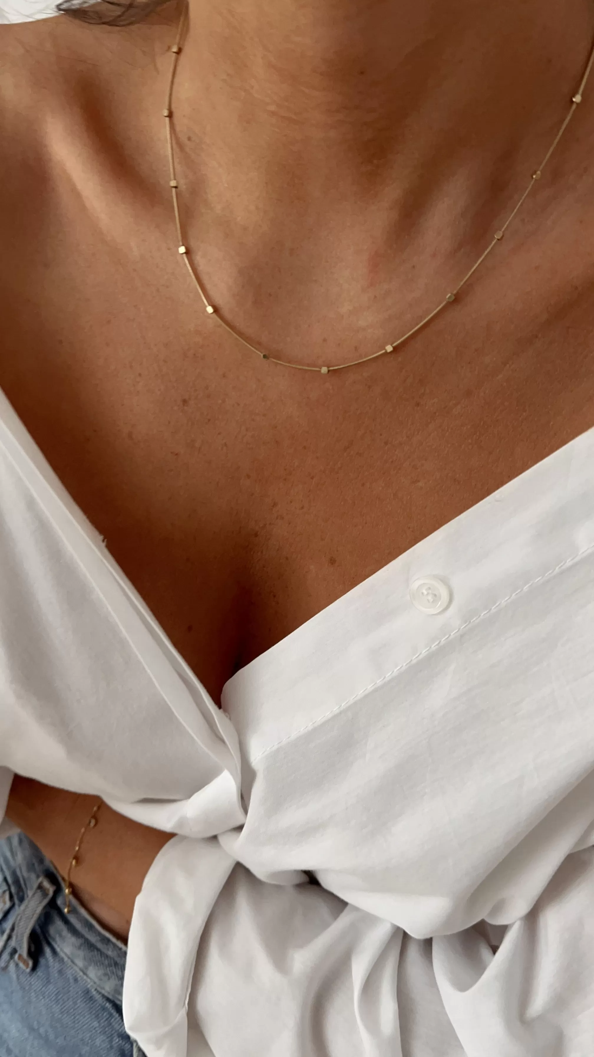 Collier Tiffen Doré | Collier En Décolleté | Prêt-à-porter En Ligne | -Easy Clothes Discount