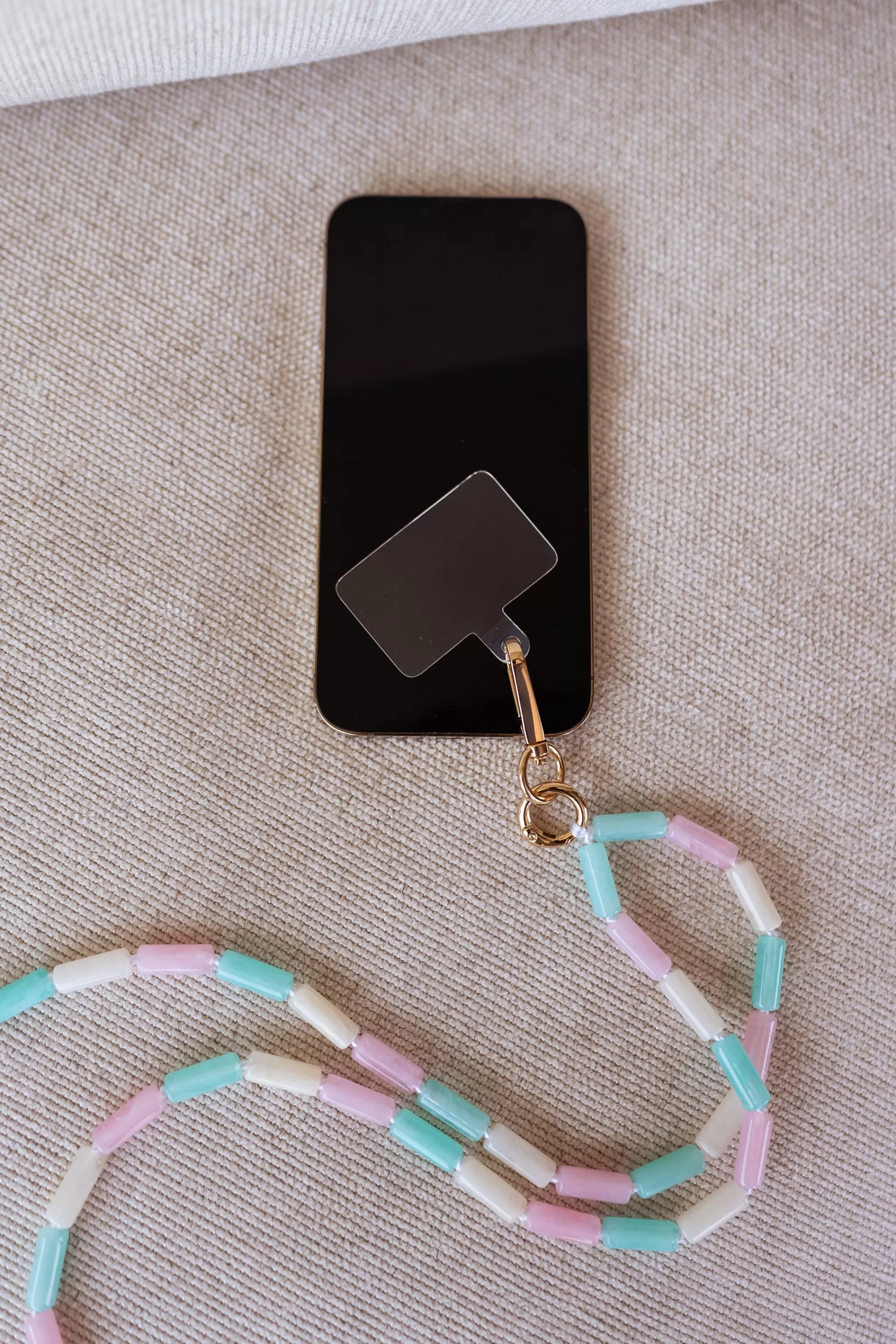 Jula Phone Cord In Pearls Roses, Green And White | Multicolored Cord | Ready To-Porter Online | -Easy Clothes Flash Sale